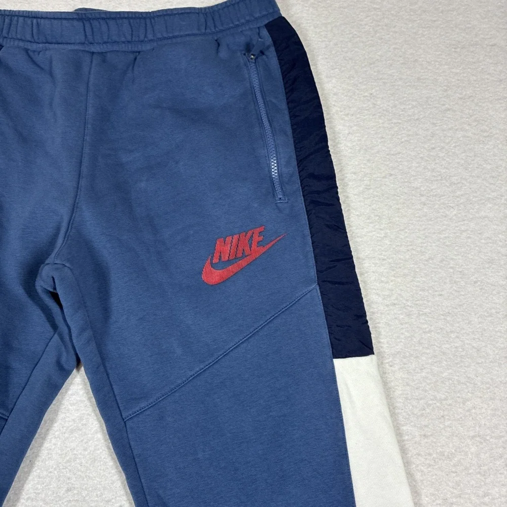 Nike Sportswear Hybrid Fleece Joggers Men's Large Blue Red DO7232-410 Streetwear